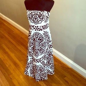 White House Black Market | 💯% Silk Strapless Dress | size 6